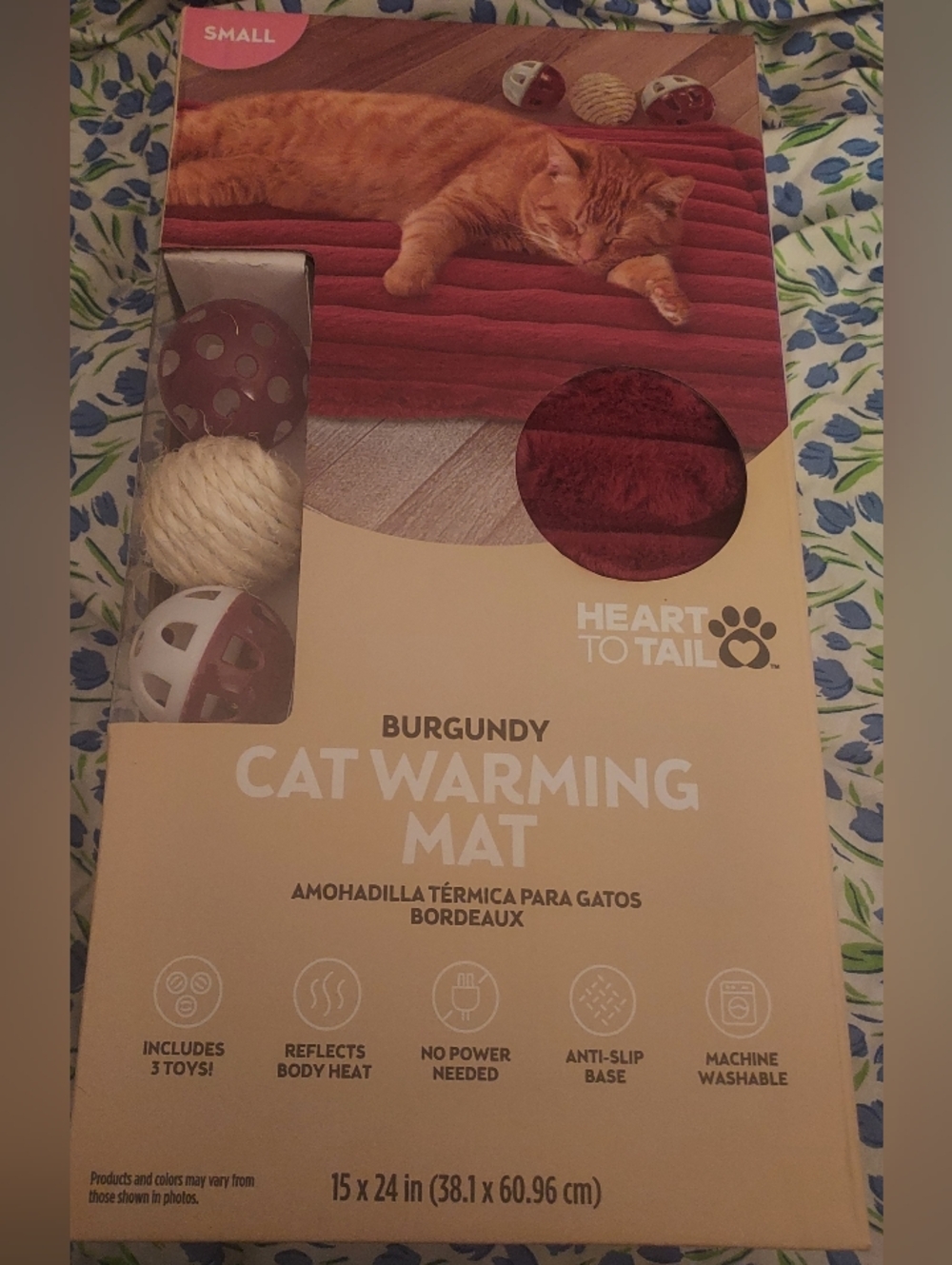 Burgundy Cat Warming Mat - Small